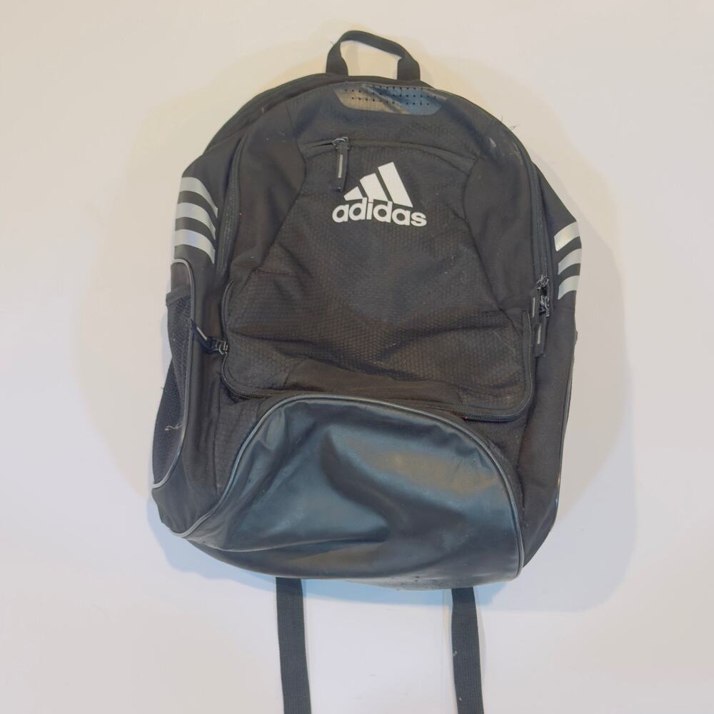 Adidas LoadSpring Backpack Gray Black Multi Pocket School Travel Sports Bag